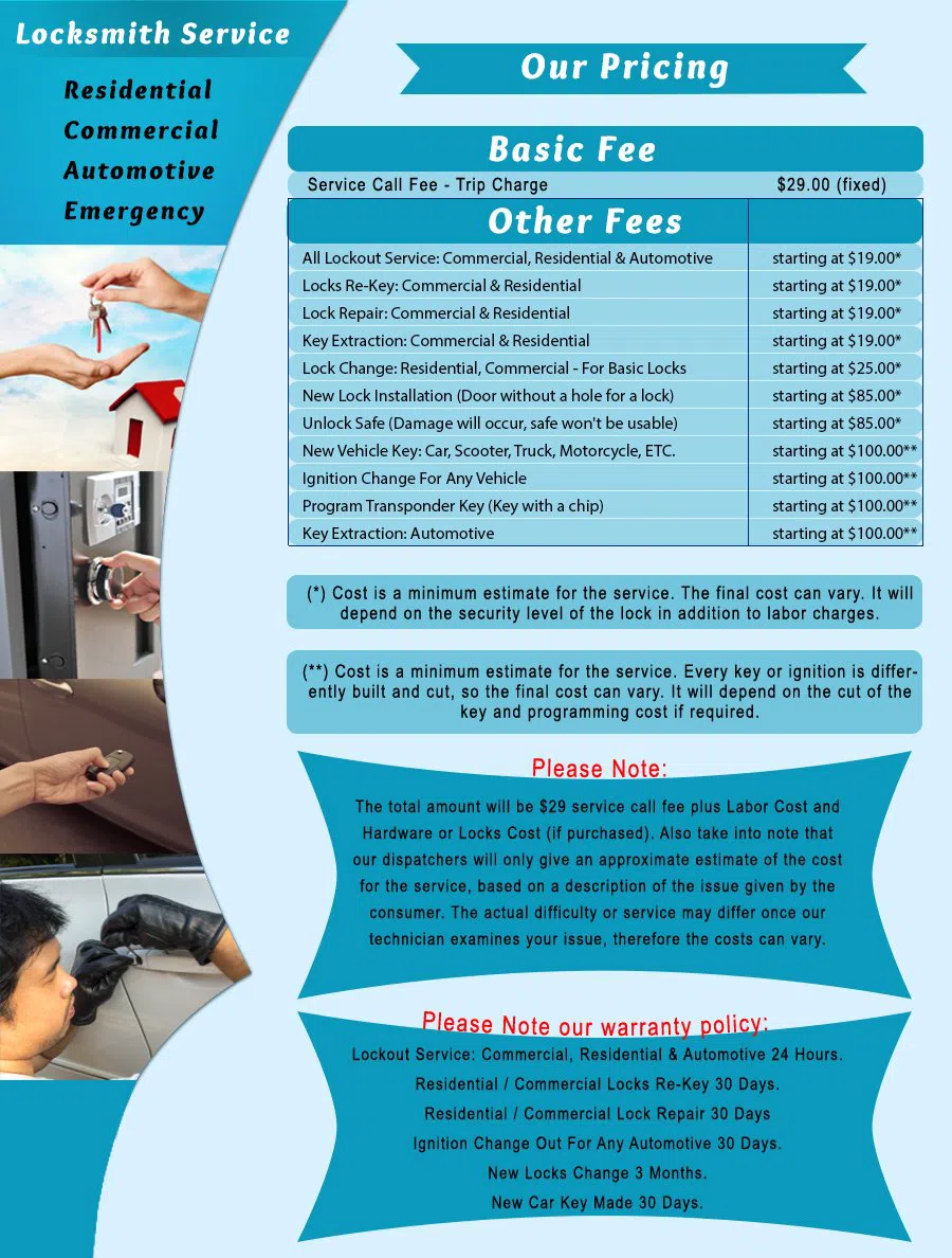 San Antonio Elite Locksmith San Antonio, TX 210-780-6550 - Pricelist-1